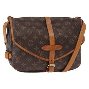 LOUIS VUITTON Monogram Saumur 30 Shoulder Bag M42256 LV Auth am9911